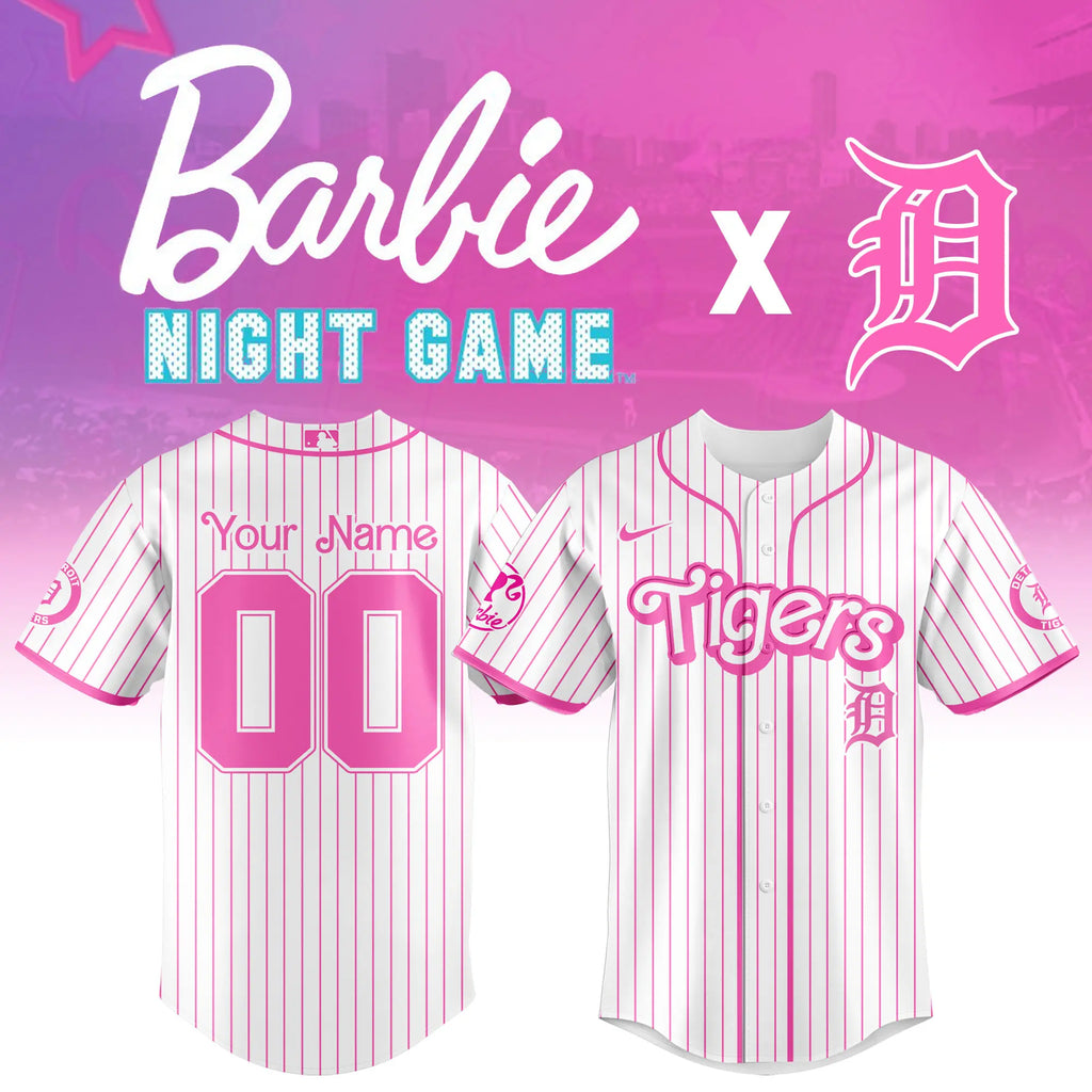 Detroit Tigers Barbie Night Special Jersey ¨C CUSTOMIZED