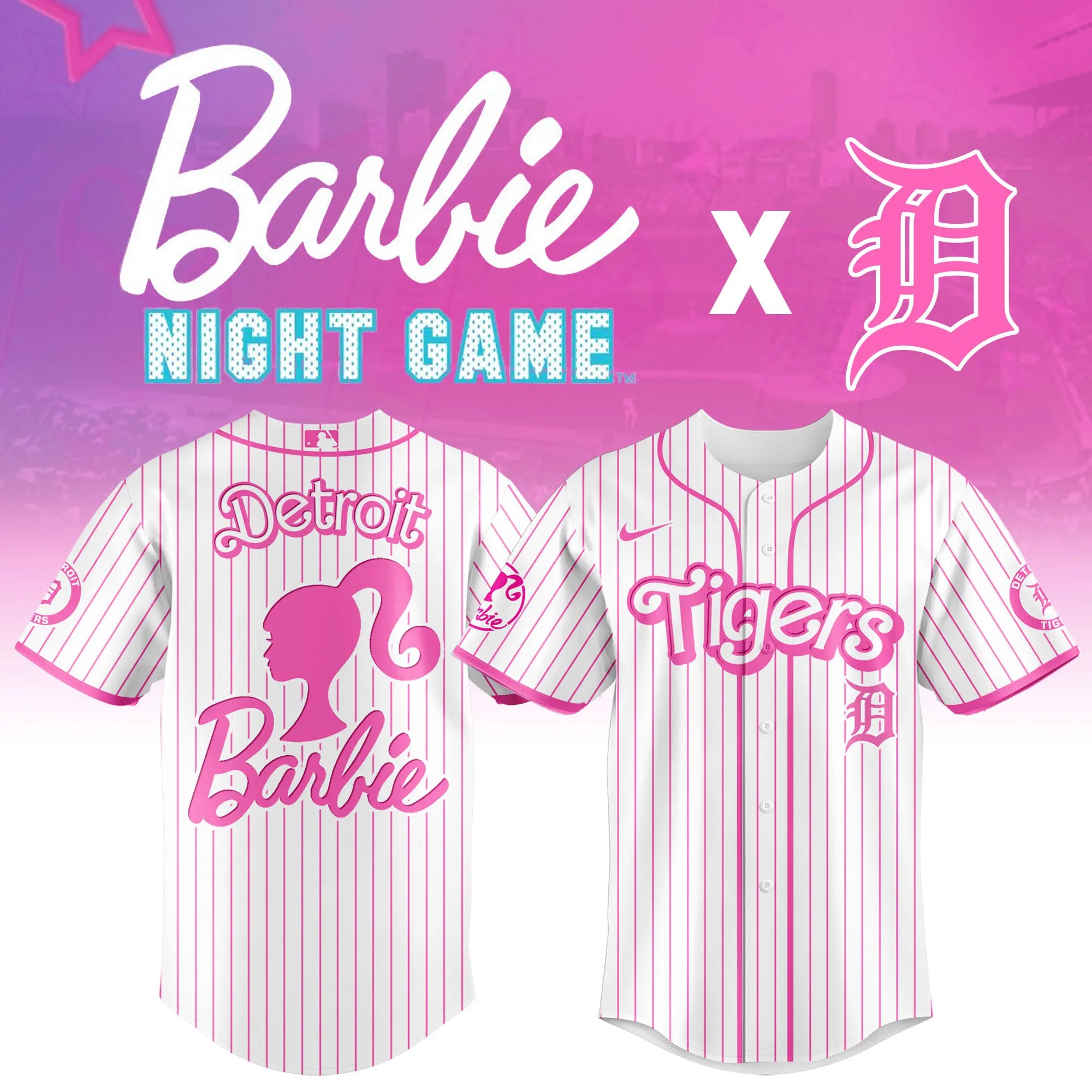 Detroit Tigers Barbie Night Special Jersey
